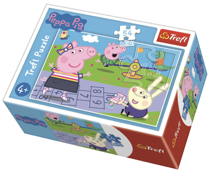 Puzzle Prasátko Peppa: Skákací panák 54 dílků