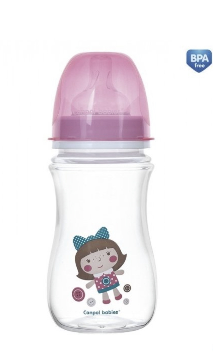 ANTIKOLIKOVÁ LAHVIČKA SE ŠIROKÝM HRDLEM CANPOL BABIES EASY START - TOYS 240 ML
