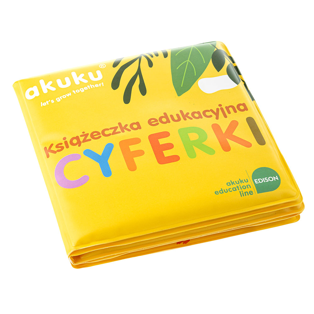 Knížka do koupele barevna akuku čísla a zvířatka