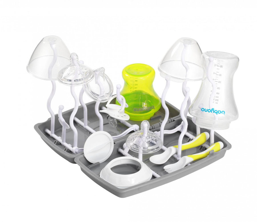 BABYONO Odkapávač lahví skládací šedý