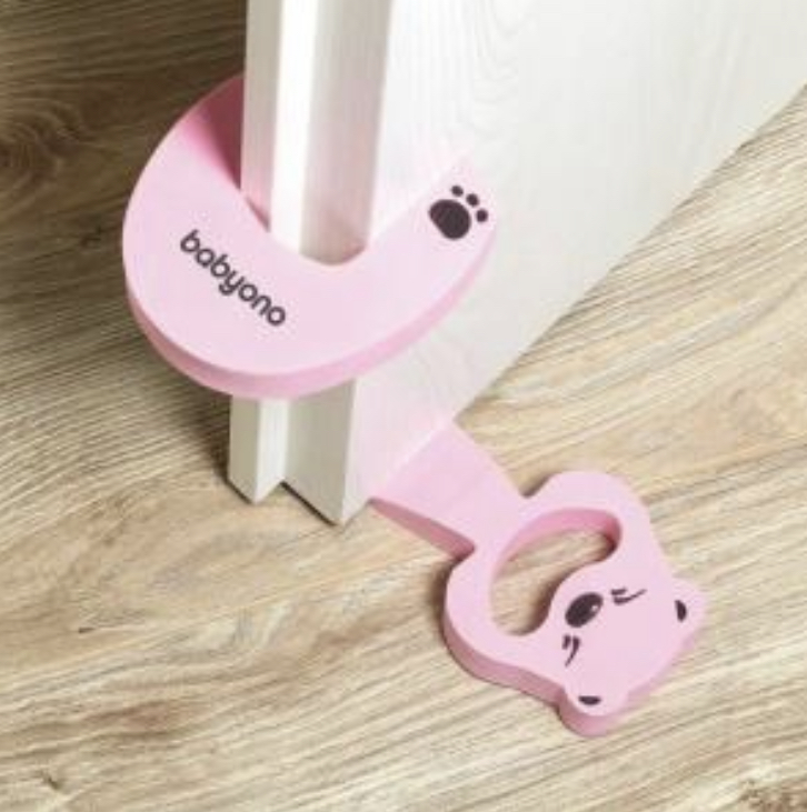 BabyOno Zabezpečení dveří Mýval - RŮŽOVÁ