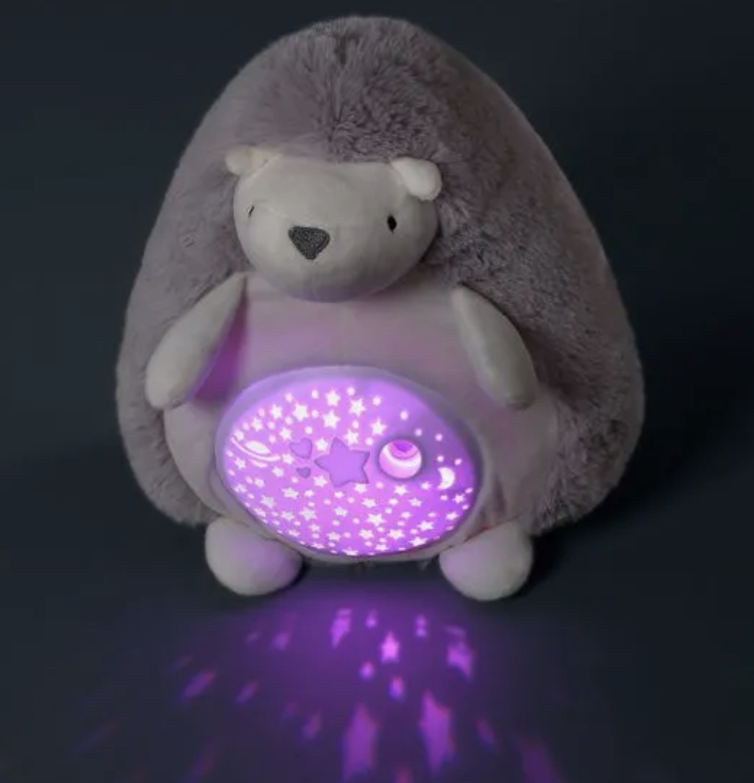 BabyOno projektor s melodií Ježek Hugo šedý
