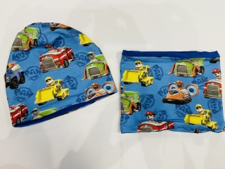 Set čepice + nakrčník Tlapková patrola