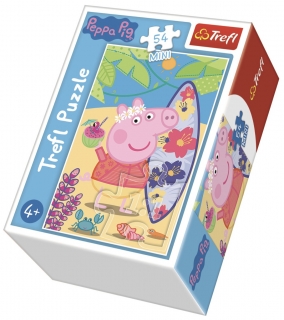Puzzle Prasátko Peppa: Na pláži 54 dílků