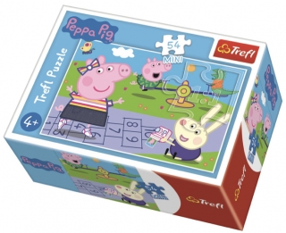 Puzzle Prasátko Peppa: Skákací panák 54 dílků
