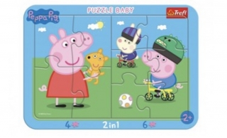Baby puzzle Šťastné prasátko Peppa 2v1