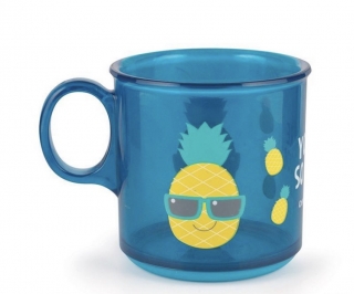 CANPOL BABIES PROTISKLUZOVÝ HRNEČEK 100 – MODRÁ/ANANAS