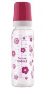 CANPOL BABIES láhev s jednobarevným potiskem 250ml