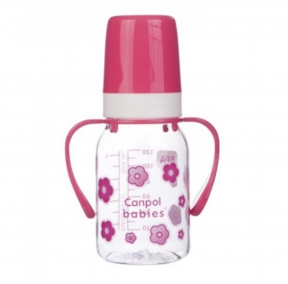 Canpol láhev s potiskem a úchyty 120 ml