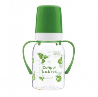 Canpol láhev s potiskem a úchyty 120 ml