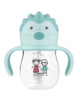 Akuku kouzelná láhev s brčkem a závažím 250 ml mintová