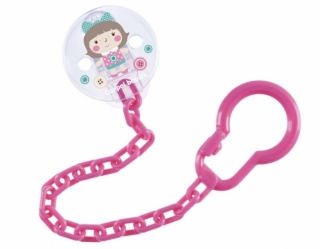 Canpol babies Řetízek na dudlík Toys - růžový
