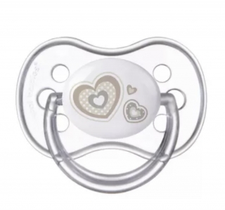 CANPOL BABIES Dudlík silikonový symetrický NEWBORN BABY 0-6m béžový