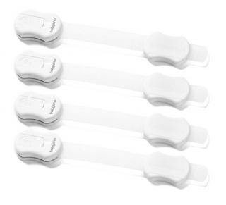 BABYONO Zámky bezpečnostní univerzální na nábytek, White 4 ks
