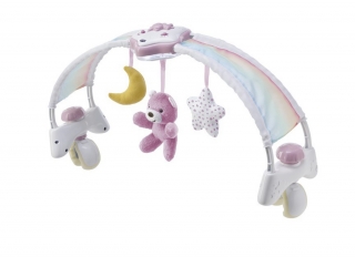 Chicco Rainbow Sky Interaktivní Čelenka Panel na Postýlku Růžová