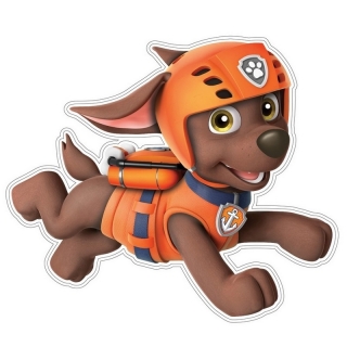 3D Pěnová dekorace na zeď Tlapková patrola Zuma (Paw Patrol)
