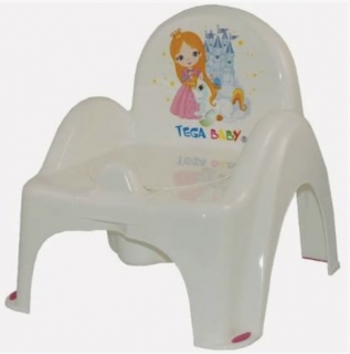 Tega Baby Hrající Nočník - židlička Bílý s princeznou 