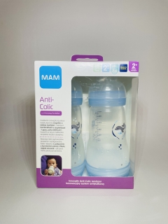 MAM Anti Colic Double pack, 2x260ml, modrá