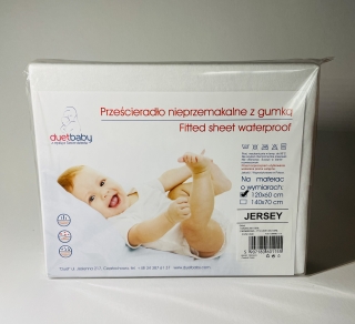 Duetbaby jersey prostěradlo 60x120 cm bílé