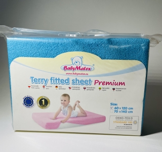 Baby Matex FROTÉ prostěradlo s gumkou 120x60cm modré