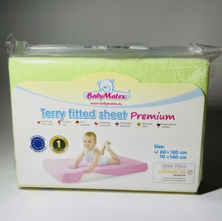 Baby Matex FROTÉ prostěradlo s gumkou 120x60cm zelené 